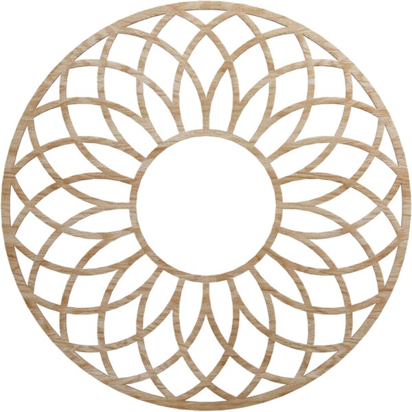 Ekena Millwork Cannes Wood Fretwork Pierced Ceiling Medallion, Red Oak, 30"OD x 10 1/4"ID x 1/4"T CMWP30X30X0250CNRO - main